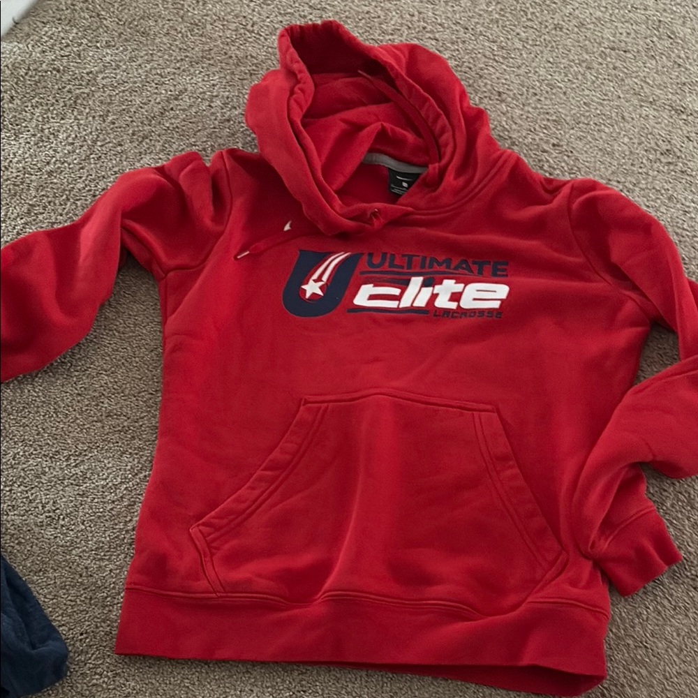Nike hoodie red size large great condition